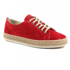 Lazy Dogz Maddison Red Suede Trainer