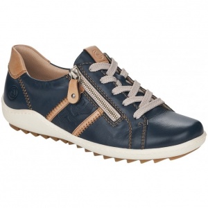 Remonte Womens R1426-14 Odeon Pacific Blue Lace Up Trainers