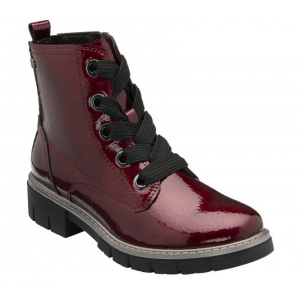 Lotus Bordo Patent Jojo Ankle Boots