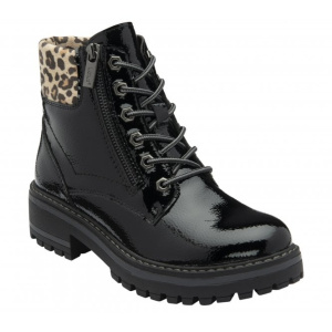 Lotus Black Myleen Zip-Up Ankle Boots