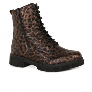 Remonte Dedicate Leopard Print Womens Biker Boots