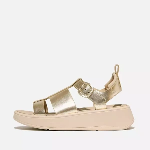 FitFlop F-MODE Metallic Leather Flatform Fisherman Sandals