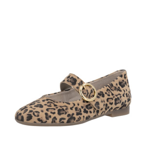 Remonte Leopard Print Flat Mary Jane style Shoe