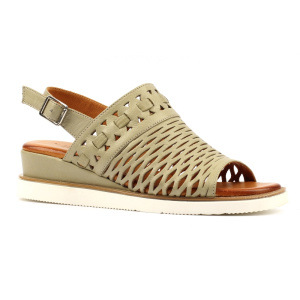 Lunar Hailey Khaki Leather Sandal