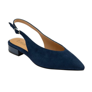 Lotus Morton Navy Suede Pointed-Toe Shoes