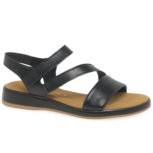 Gabor Oporto Black Leather Womens Sandals