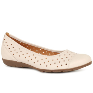 Gabor  Ruffle Creme Womens Punched Detail Casual Shoes