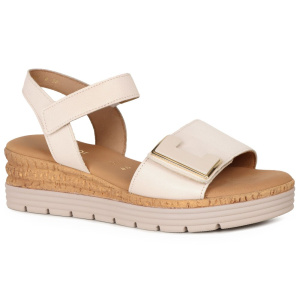 Gabor Shout Womens Creme Wedge Heel Sandals