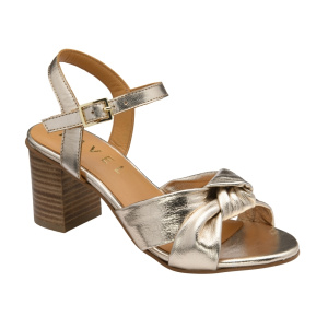 Ravel Balne Gold Leather Block Heeled Sandals